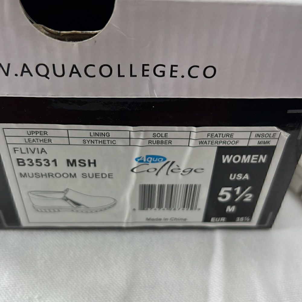 Aqua College Flivia Mushroom Suede Waterproof Sneaker size 5.5 - Picture 7 of 7
